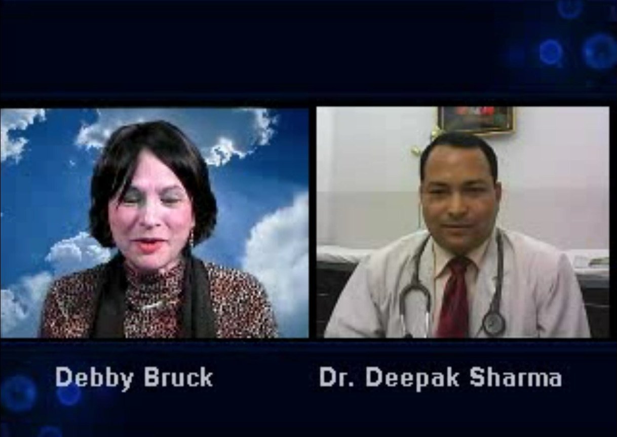 Debby Bruck and Dr. Deepak Sharma on the first Health Inn Show